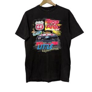 Vintage Y2K Men’s Large NASCAR Chad Little Black Graphic Tee Shirt Streetwear